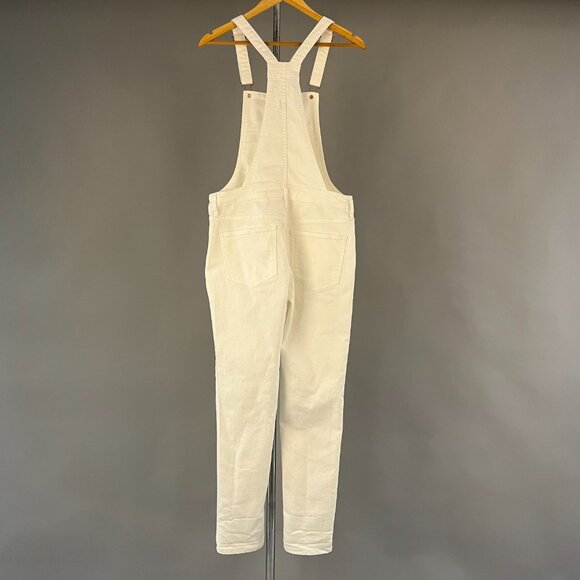 Old Navy Women's Denim Overalls In White Size 2 - Picture 2 of 7